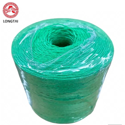 Kekuatan tinggi Green Fibrillated Polypropylene Greenhouse Twine T1800 1kg Bobbin