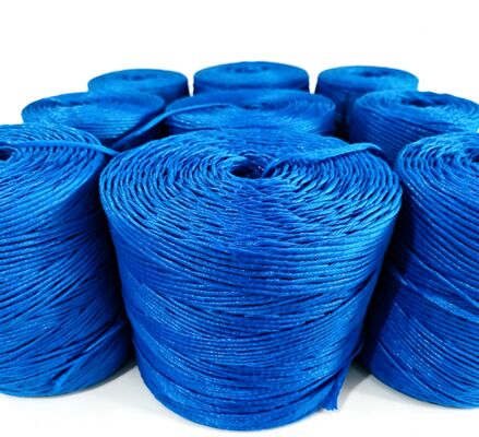 Polypropylene split film rope pp baler twine untuk rumput persegi dan kemasan